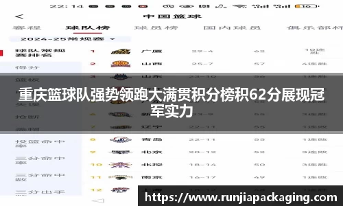 重庆篮球队强势领跑大满贯积分榜积62分展现冠军实力